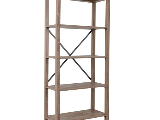 Βιβλιοθήκη Toscane 24-0592 76x35xΗ163,5cm Natural Μοριοσανίδα, Μελαμίνη