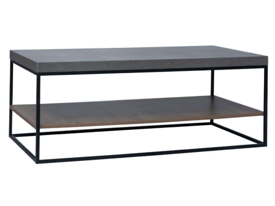 Τραπέζι Σαλονιού Delta 04-0698 119x59x45cm Cement-Black Oak