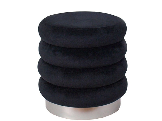 Σκαμπό Sandwich 16-0470 Φ44x42cm Black
