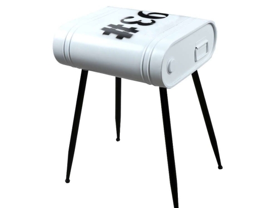 Τραπεζάκι Delf 1 04-0692 Side 30x41x48cm White-Black