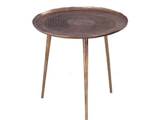 Τραπεζάκι Zen 57 04-0863 Side Rough Φ57x56cm Antique Gold