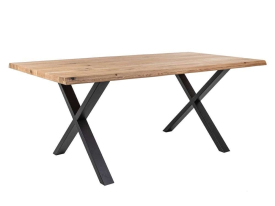 Τραπέζι Dilegno 02-0469 220x95x76cm Natural Μέταλλο,Ξύλο