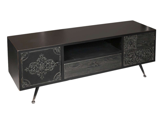 Έπιπλο Τηλεόρασης SAZ213 Black 150x40x55,5cm Espiel Ξύλο