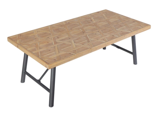 Τραπεζάκι Σαλονιού DIL104 Brown-Black 120x60x45cm Espiel Μέταλλο,Ξύλο