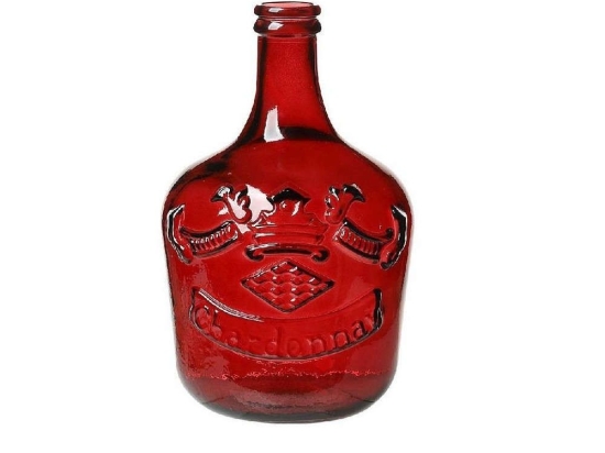 Διακοσμητική Νταμιτζάνα Damajuana 12LT Merlot DAM212 Κόκκινη 42x27x27cm Espiel Γυαλί
