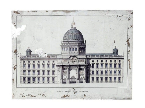 Κάδρο Berlin Schloss VUR104 Μπεζ 60x80x3,5cm Espiel Οριζόντιοι Ξύλο