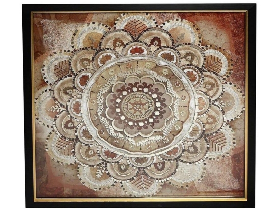 Κάδρο Μοτίβο RAM220 Κόκκινο 92x92cm Espiel Τετράγωνοι Ξύλο