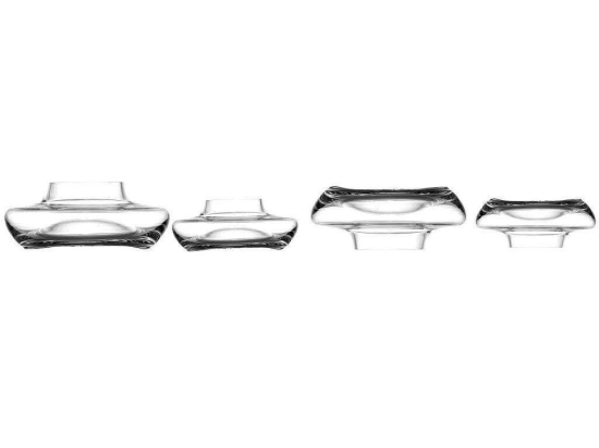 Διακοσμητικό Μπολ Double Face DBF345 Διάφανο 13X36X36Cm Espiel Γυαλί