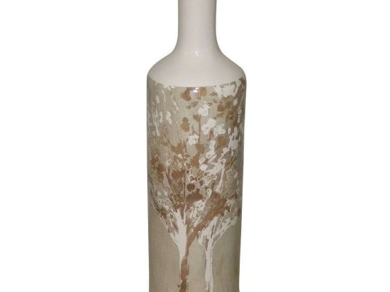 Μπουκάλι Διακοσμητικό ''Autumn'' 35,5cm Brown-White ARA108 Espiel Κεραμικό