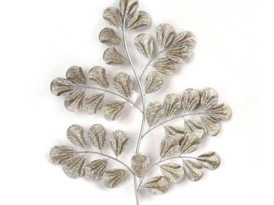 Διακοσμητικά Φύλλα Τοίχου 59Χ76cm Silver ICY148 Espiel Μέταλλο