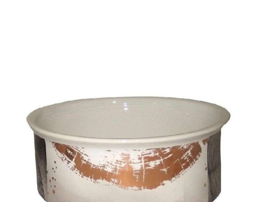 Διακοσμητικό Μπολ Moonlight 8cm White-Gold ARA116 Espiel Κεραμικό