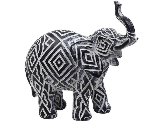 Διακοσμητική Φιγούρα Ελέφαντας 27,5cm White-Blue FIG104 Espiel Πολυρεσίνη