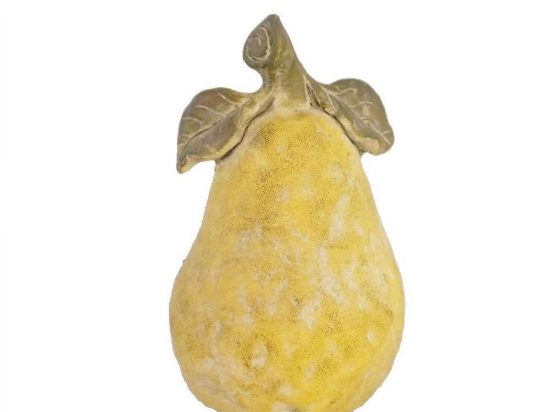 Αχλάδι Διακοσμητικό JOE203 15x15x24cm Yellow Espiel Τσιμέντο