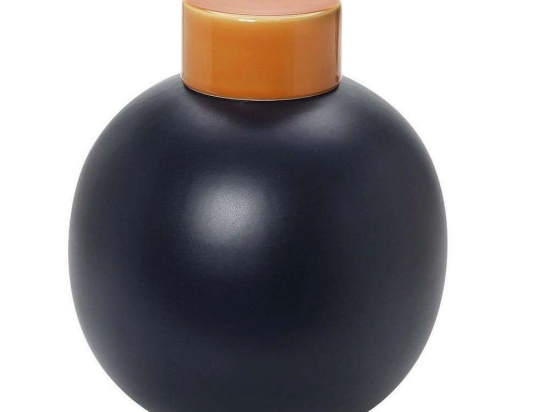 Δοχείο Διακοσμητικό Sphere VIL826 24x24x27cm Blue-Gold Espiel Κεραμικό