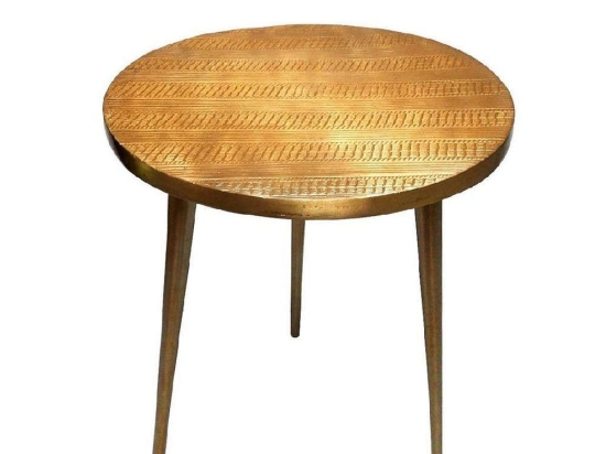 Τραπεζάκι Σαλονιού Βοηθητικό DUG213 40,6x40,6x53,2cm Gold Espiel Αλουμίνιο