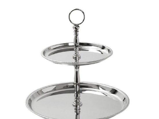 Ορντεβιέρα Διώροφη Get214 38X26cm Silver Espiel Ανοξείδωτο Ατσάλι
