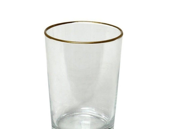 Ποτήρι Νερού 8 Rab146K6 8Χ12cm Clear-Gold Espiel Γυαλί