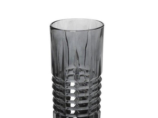 Ποτήρι Σωλήνας Patrick 390ml 15cm Rop125K6 Anthracite Espiel Γυαλί