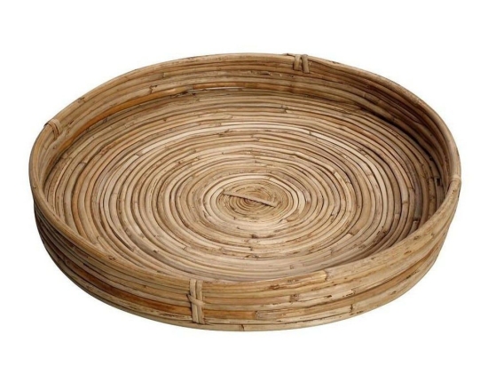 Δίσκος Στρόγγυλος L Kag145 45Χ45Χ6cm Brown Espiel Ξύλο