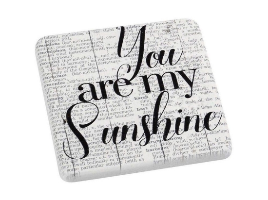 Σουβέρ Τετράγωνα Sunshine (Σετ 6τμχ) Nik316 9.5Χ9.5cm White-Black Espiel Κεραμικό