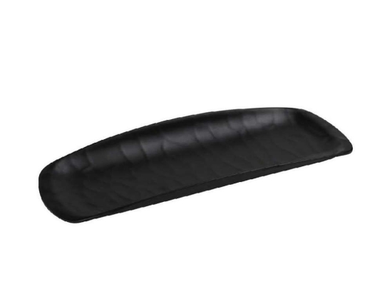 Πιατέλα Γόνδολα Ορθογώνια Wavy Mlb383K72-6 26,5Χ11cm Black Mat Espiel Μελαμίνη