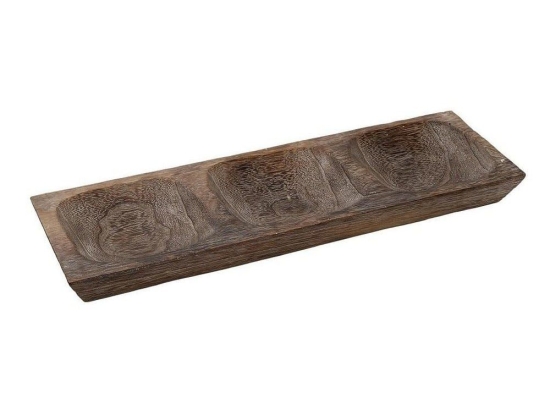 Ξυροκαρπιέρα 3 Θέσεων Ξύλινη XYP309 45X13X4cm Dark Brown Espiel Ξύλο Paulownia