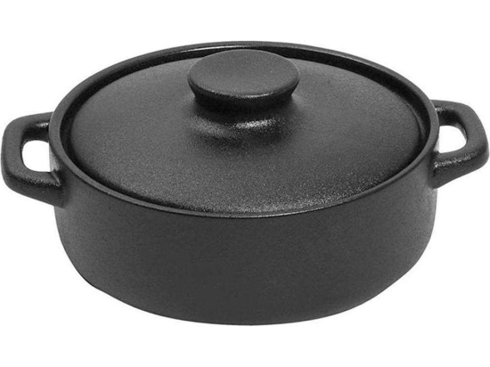 Γάστρα Πυρίμαχη Lava NOL104 Φ16cm Κεραμική Black Espiel Κεραμικό