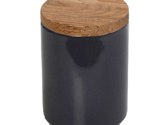Δοχείο Με Καπάκι Essentials OWB131K6 8x8x12cm Anthracite Espiel Κεραμικό