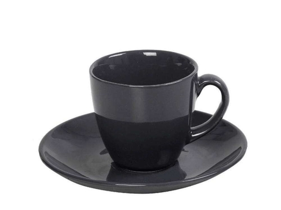Φλυτζάνι Καφέ Essentials OWB101K6 90ml Anthracite Espiel Κεραμικό