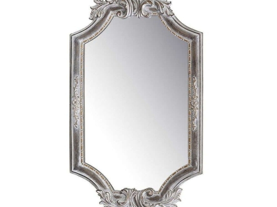 Καθρέπτης Τοίχου ZEK344 21x2,5x41cm White Espiel Γυαλί,Polyresin