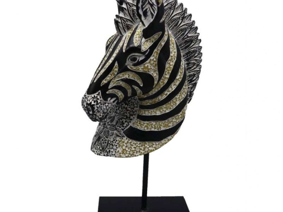 Διακοσμητική Ζέβρα FIG217 12,5x8,3x25,8cm Black-Gold Espiel Πολυρεσίνη