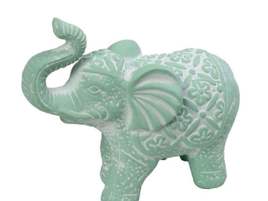 Διακοσμητικός Ελέφαντας ERT339K2 25,5x11x21cm Green Espiel Κεραμικό