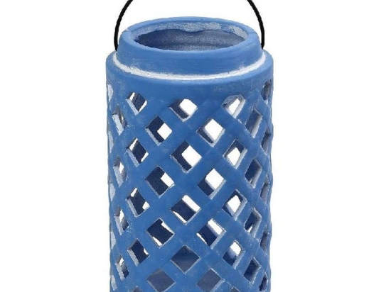Φανάρι ERT337 12,5x12,5x20,5cm Blue Espiel Κεραμικό
