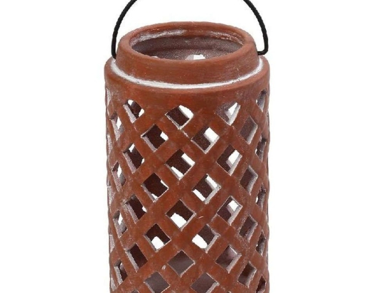Φανάρι ERT338 12,5x12,5x20,5cm Terracotta Espiel Κεραμικό