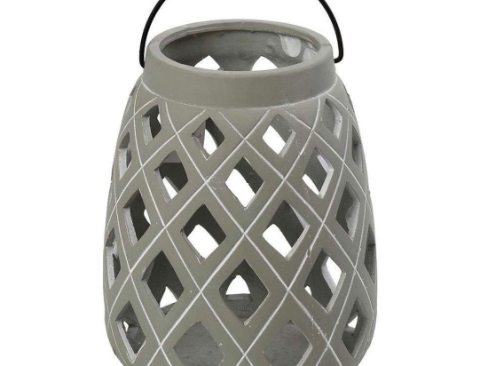 Φανάρι ERT363 19,5x19,5x25cm Grey Espiel Κεραμικό