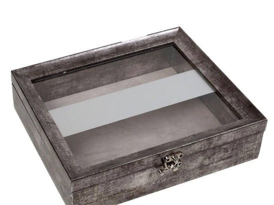 Διακοσμητικό Κουτί Με Καπάκι MAF219 30x26x6cm Silver Espiel Πολυρεσίνη