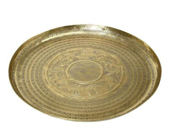 Πλατώ Σερβιρίσματος Pandora LAK413K2 Φ34cm Gold Espiel Αλουμίνιο
