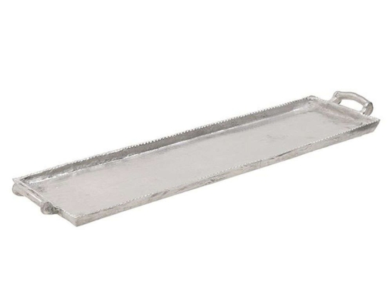 Διακοσμητικός Δίσκος 3-70-985-0033 81x21x6cm Silver Inart Μέταλλο