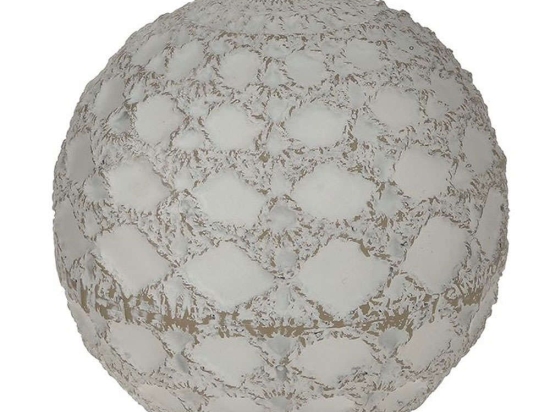 Διακοσμητική Μπάλα 3-70-932-0134 Φ10x10cm White Inart Πολυρεσίνη
