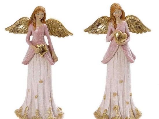 Αγγελάκι MT2823K2 9x5,5x19cm Gold-Pink Espiel