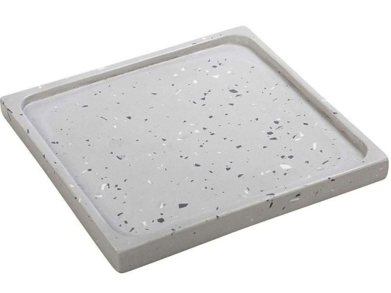 Διακοσμητική Πιατέλα Μωσαϊκό TZG102 22x22x2cm Grey Espiel Τσιμέντο