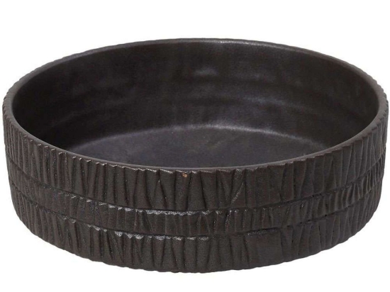 Διακοσμητική Πιατέλα Scratched NFU514 34,5x34,5x6cm Dark Brown Espiel Πορσελάνη