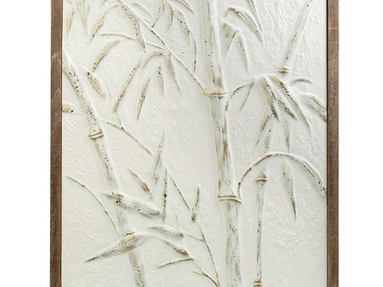 Πίνακας ICY307 64,5x3,8x85cm White-Brown Espiel Κάθετοι Μέταλλο,Ξύλο