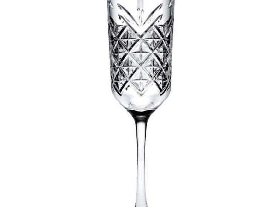 Ποτήρι Σαμπάνιας Golden Touch Timeless SP440356G4GD Φ6,4x22,5cm 175ml Clear-Gold Espiel Γυαλί