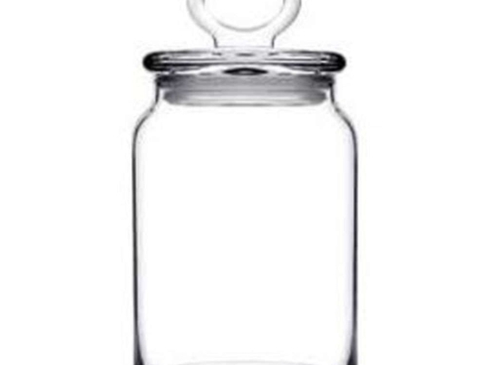Βάζο Αποθήκευσης Kitchen SP96762G1 Φ8x14cm 860ml Clear Espiel Γυαλί