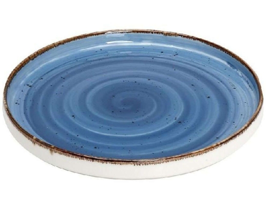 Πιάτο Ρηχό Terra TLF131K6 Φ26x1,5cm Blue Espiel Πορσελάνη
