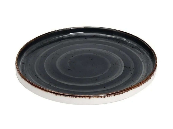 Πιάτο Πορσελάνινο Terra Step Ρηχό  Σετ 4 τμχ Tlg132K6 Φ21cm Grey Espiel Πορσελάνη