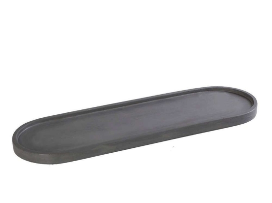 Διακοσμητική Πιατέλα TZS105 49x15x2cm Dark Grey Espiel Τσιμέντο