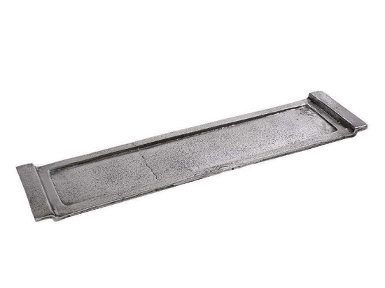 Δίσκος Διακοσμητικός Ορθογώνιος FLA336 60x15x3cm Silver Espiel Αλουμίνιο