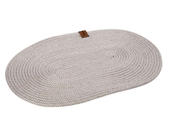 Σουπλά Οβάλ ROB128K6 41x28x0,3cm White Espiel Σχοινί